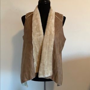 INC shearling vest in size M - Camel Brown